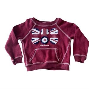 Ben Sherman Burgundy Union Jack Pullover 4T